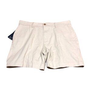 Chaps Est. 1978 Shorts Men's Waist 34 Regular Fit Cream Flat Front Cotton